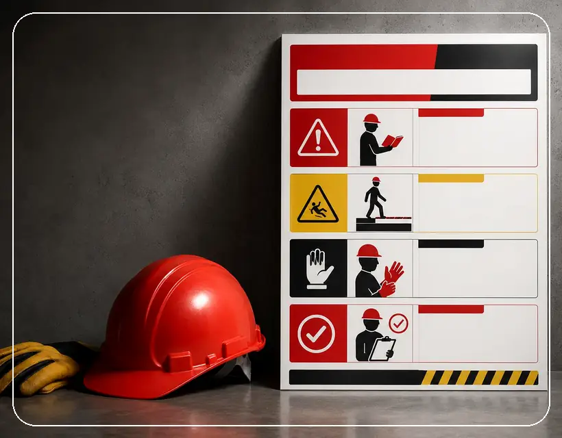 Плакат по охране труда: второй кадр серии с понятным смысловым акцентом