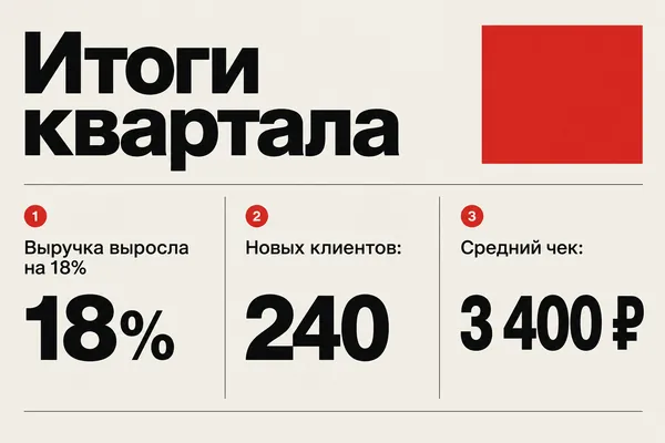 Пример слайда в стиле «Швейцарская сетка»