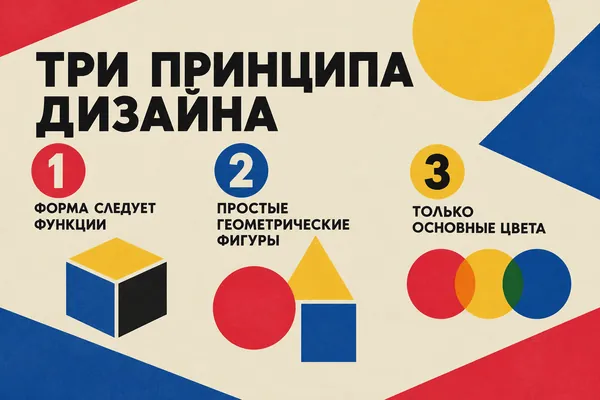Пример слайда в стиле «Баухаус»