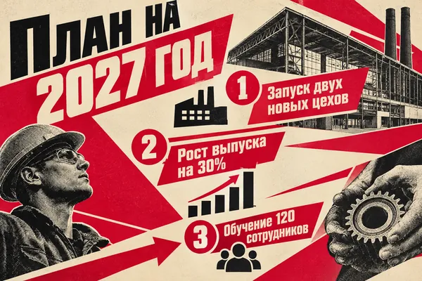Пример слайда в стиле «Конструктивизм»