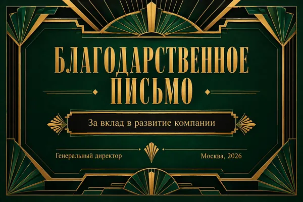 Пример слайда в стиле «Ар-деко»