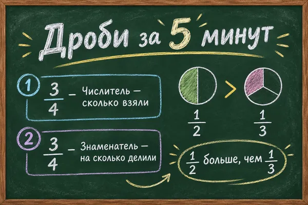 Пример слайда в стиле «Школьная доска»