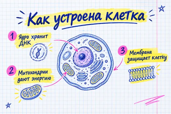 Пример слайда в стиле «Тетрадь в клетку»