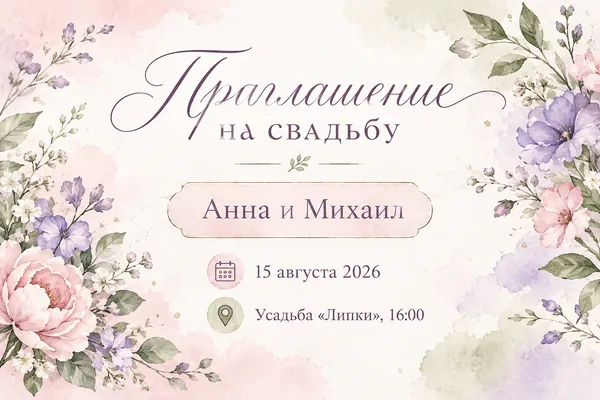Пример слайда в стиле «Нежная акварель»