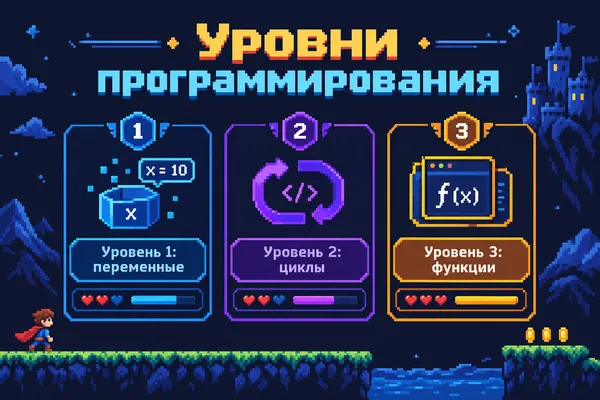 Пример слайда в стиле «Пиксельная графика»