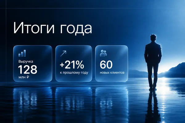Пример слайда в стиле «Синий кинематограф»