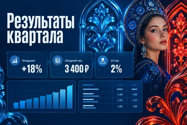 Пример слайда в стиле «Светящийся орнамент»
