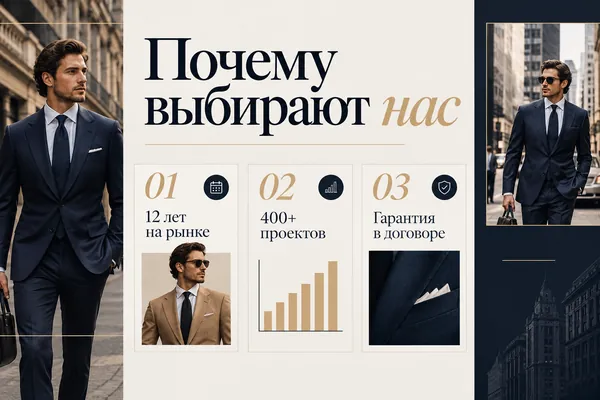 Пример слайда в стиле «Мужской глянец»