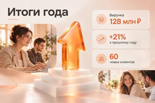 Пример слайда в стиле «Тёплое стекло»