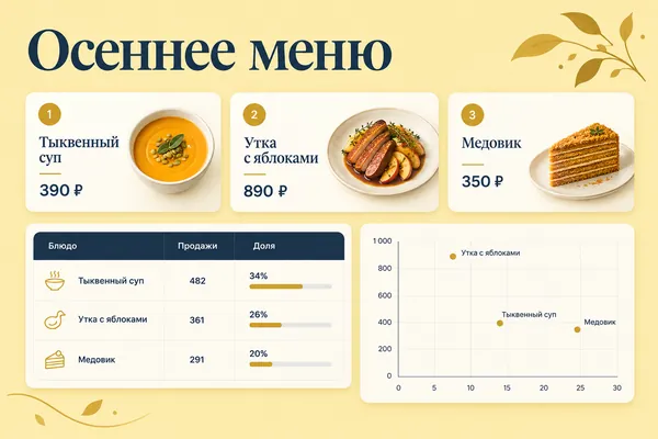 Пример слайда в стиле «Лимонная таблица»