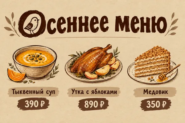 Пример слайда в стиле «Рисованный крем»