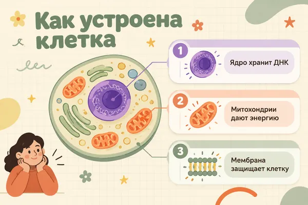 Пример слайда в стиле «Мягкая клетка»